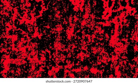 Abstractas textura grunge roja y negra con efecto sonoro afligido y patrón granulado de alto contraste.