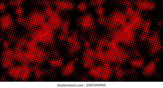 Abstract red black grunge vector background with halftone effect for cover design, poster, cover, banner