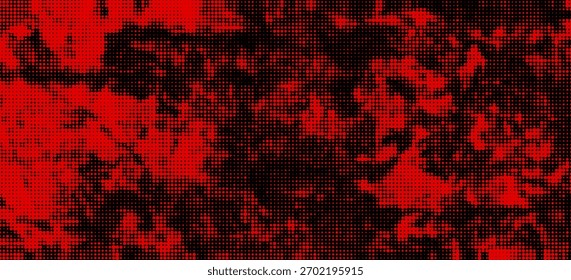 Abstractas fondo de Vector grunge negro rojo con efecto de semitono para diseño de portada, póster, portada, Anuncio, volante y tarjetas. Ilustración de textura futurista brillante.