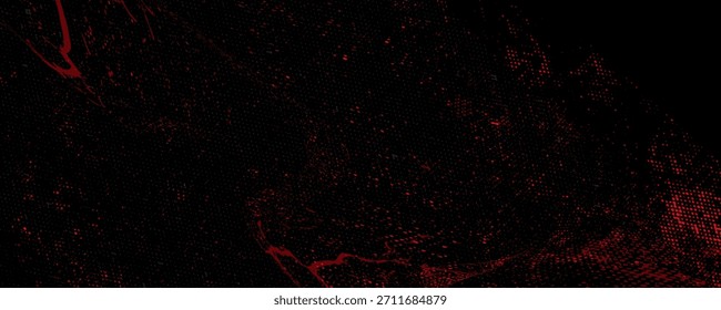 Abstractas fondo de Vector grunge negro rojo con efecto de semitono para diseño de portada, póster, portada, Anuncio, volante y tarjetas. Ilustración de textura futurista brillante.