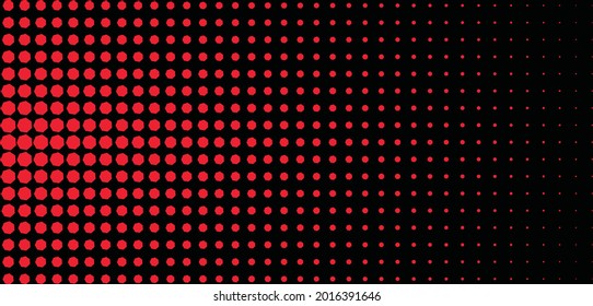 Abstract red black halftone banner background
