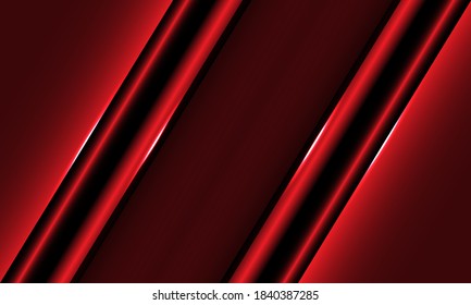 Abstract red black line metallic slash with blank space design modern futuristic background vector illustration.