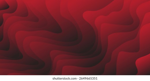 Abstract red and black  lines abstract background. Trendy psychedelic retro style backdrop. Waves  swirl and twirl pattern.