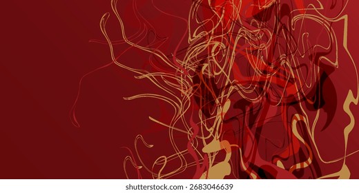 Abstract red and black Liquid shape background. Vector illustration. Liquify Swirl Red Color Art Abstract Pattern Red marble texture and background for design.	