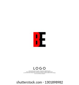 abstract red and black logo letters design concept in shadow shape