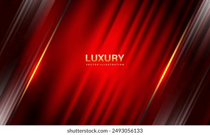 Abstract red black luxury elegance grometric design modern creative background vector illustration.