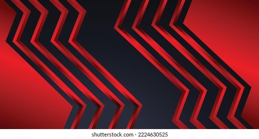Abstract red and black luxury geometric shape background and empty space