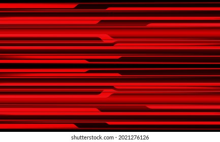 Abstract red black metallic shadow black line cyber geometric pattern with blank space design modern futuristic technology background vector illustration.