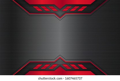Abstract red and black metallic texture background. Futuristic design concept with technology innovation concept for use element wallpaper, cover, game banner, sport poster, web, wallpaper