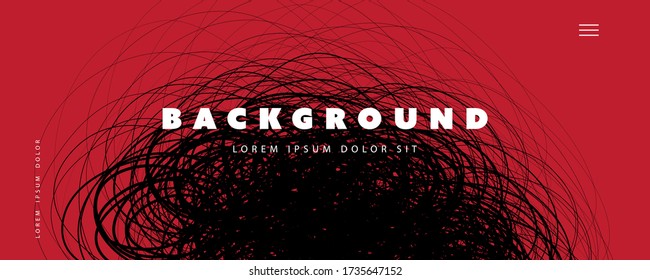 Abstract Red and Black Minimal Geometric Pattern Background, Multi Purpose Template, Swirly Gradient Composition, Futuristic Poster, Banner, Header or Landing Page Design - Vector Illustration
