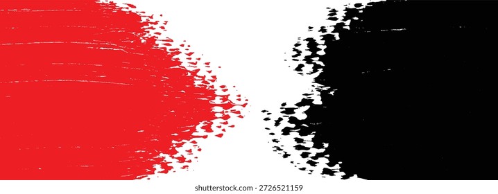 Vetor de plano de fundo de manchas de tinta preta e vermelha abstrata