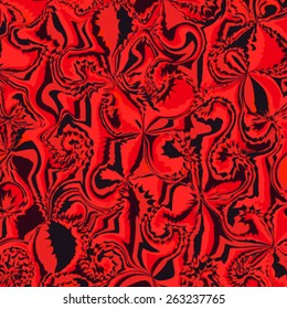 Abstract red and black pattern - vector illustration.