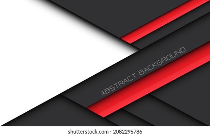 Abstract red black shadow geometric with white blank space design modern futuristic technology background vector illustration.