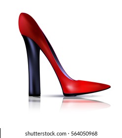 abstract red and black shoe