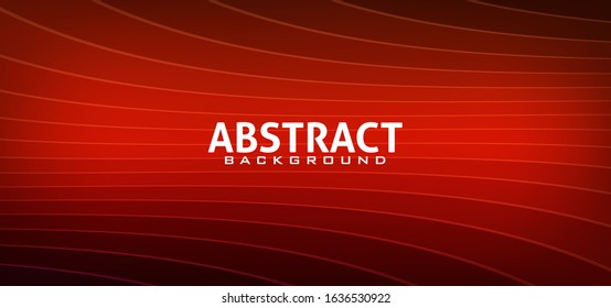 Abstract red and black striped background with perspective. Vector graphic pattern
