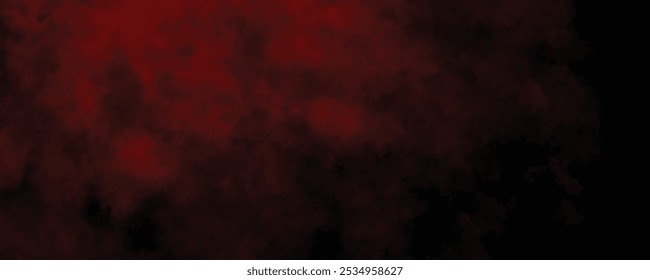 Vapor vermelho e preto abstrato névoa com bordas borradas, criando uma textura visual fluida e dinâmica em uma cena pesada e dramática.
