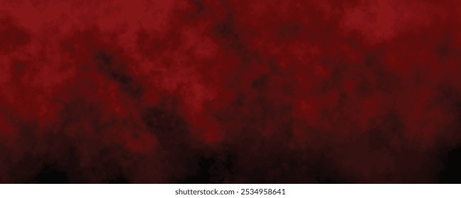 Vapor vermelho e preto abstrato névoa com bordas borradas, criando uma textura visual fluida e dinâmica em uma cena pesada e dramática.
