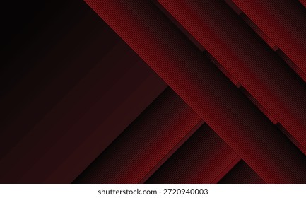 Abstractas Vector rojo y negro 3D tecnología futurista resplandor y línea brillante Anuncio abstracto moderno simple. con un estilo de concepto moderno