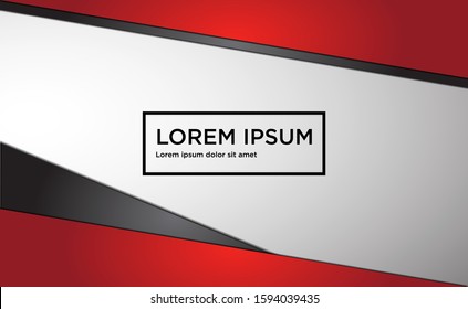 Abstract Red and Black vector background with papercut layer and shadow style for design or business usage.