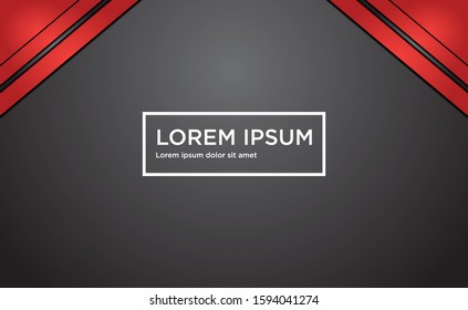 abstract red and black vector background with papercut layer and shadow style for design or business usage.
