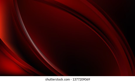 Abstract Red Black Wave Background Template Stock Vector (Royalty Free ...