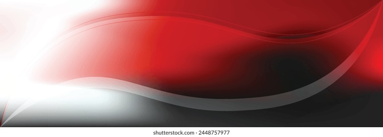 Abstract red and black wavy background with dynamic curve for business concept.