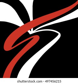 abstract red black and white background vector with wavy lines