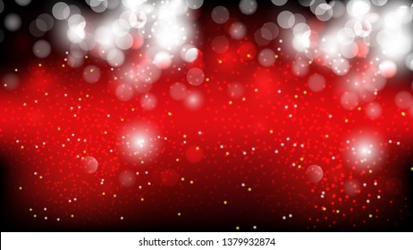 Abstract Red Black and White Blurred Lights Background Design