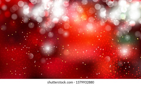 Abstract Red Black and White Blurred Bokeh Background