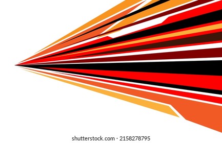 Abstract red black yellow speed zoom line design for comic on white background vector illustration.