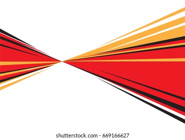 Abstract Red Black Yellow Speed Zoom Line Design For Comic On White Background Vector Illustration.