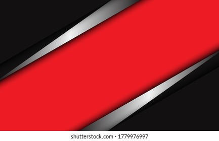 Abstrakter roter Leerraum silberner dunkelgrauer Hintergrund, moderne futuristische Vektorgrafik.