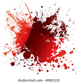 Resumen del fondo rojo de la sangre con reflejo claro y salpicadura