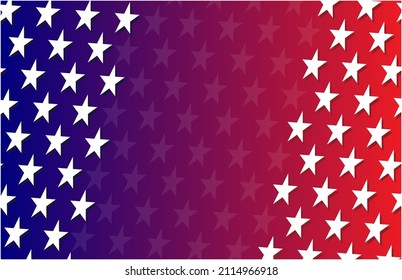 Abstract red blue American flag background with stars design template with copy space for text.	
