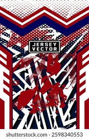ABSTRACT RED BLUE BACKGROUND FOR FULL SUBLIMATION JERSEY