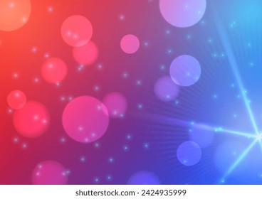 Abstract red and blue background with light effects