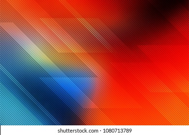 abstract red and blue background with lines. illustration technology.