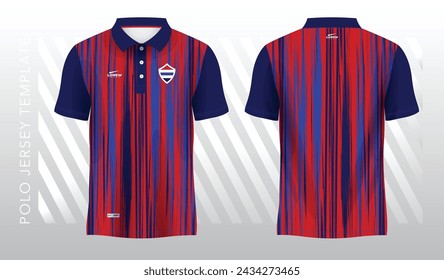 abstract red and blue background and pattern for polo sport jersey template