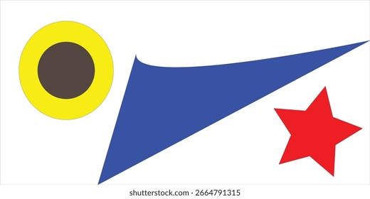 Abstract Red and Blue CornerbCurved Lines Vector Design