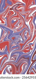 Abstract Red and Blue Fluid Marble Texture Background