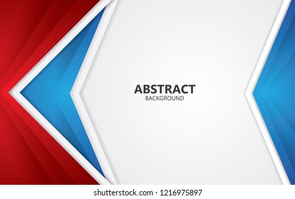 Abstract red and blue frame layout design vector innovation concept