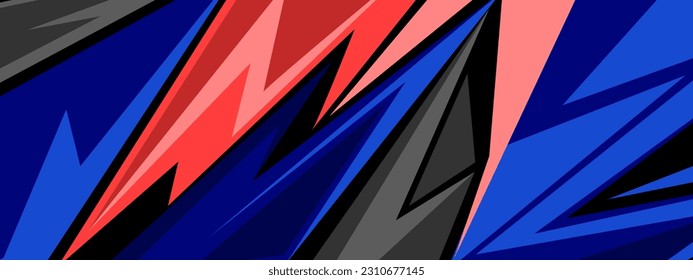 Resumen del fondo de juego azul rojo en estilo futurista. 