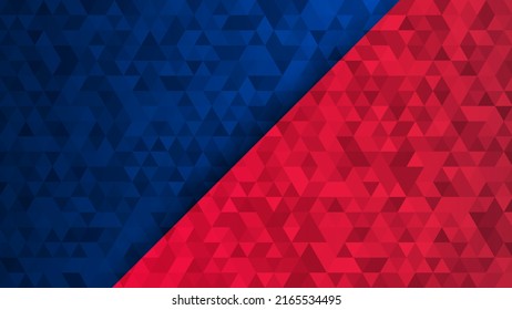 Abstract red and blue geometric background. can be used in cover design