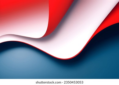 Abstract red and blue geometric background. Dynamic shapes composition. Vector illustration.