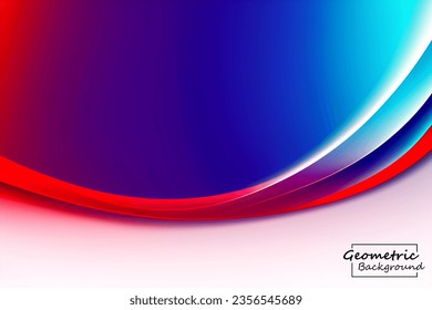 Abstract red and blue geometric background. Dynamic shapes composition. Vector illustration.