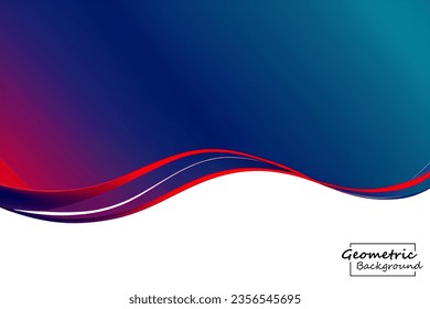 Abstrakter roter und blauer geometrischer Hintergrund. Dynamische Formen-Zusammensetzung. Vektorgrafik.