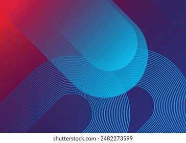 Fondo de degradado azul rojo Abstractas con forma geométrica diagonal. Diseño geométrico mínimo.