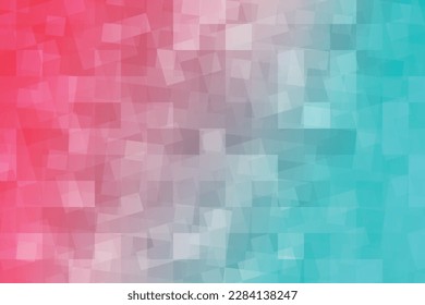 Abstract red and blue gradient square pattern background. Vector illustration. 