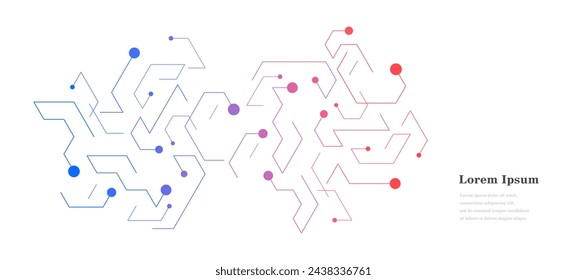 abstract red blue hexagon, geometric texture background, scientific technology, network concept