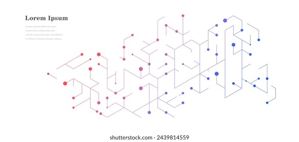 abstract red blue hexagon, geometric texture background, scientific technology, network concept